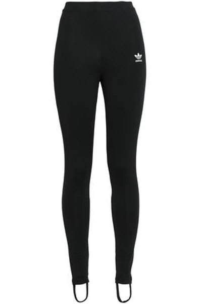 Adidas Originals Stretch-jersey Stirrup Leggings In Black