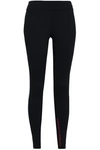 PERFECT MOMENT PERFECT MOMENT WOMAN PRINTED STRETCH LEGGINGS BLACK,3074457345620011348