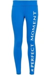 PERFECT MOMENT PERFECT MOMENT WOMAN PRINTED STRETCH LEGGINGS COBALT BLUE,3074457345620008319
