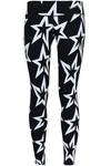 PERFECT MOMENT PERFECT MOMENT WOMAN STARLIGHT PRINTED STRETCH LEGGINGS BLACK,3074457345620003829