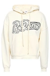 RE/DONE BY LEVI'S RE/DONE WOMAN STUDDED PRINTED FRENCH COTTON-TERRY HOODED SWEATSHIRT IVORY,3074457345620012693