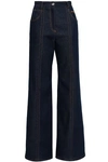 MSGM MSGM WOMAN HIGH-RISE WIDE-LEG JEANS DARK DENIM,3074457345619927544