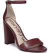 Sam Edelman Yaro Ankle Strap Sandal In Dark Cherry Leather