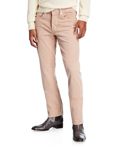 Tom Ford Men's Straight Fit Corduroy Pants In White