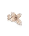 PASQUALE BRUNI SECRET GARDEN 18K ROSE GOLD TWO-TONE DIAMOND RING SIZE 5.5,PROD216940009