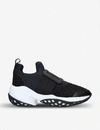 Roger Vivier Viv Run Mesh And Leather Sneakers In Black