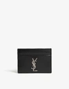 SAINT LAURENT SAINT LAURENT BLACK MONOGRAM LEATHER CARD HOLDER,15390187