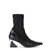 YUUL YIE 70 BLACK NEOPRENE AND LEATHER ANKLE BOOTS
