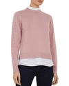 TED BAKER LISSIAH BOBBLE LAYERED-LOOK SWEATER,WMK-LISSIAH-WH9W
