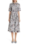 LAFAYETTE 148 ELENI FLORAL STRIPE SHIRTDRESS,MDX26R-1E86