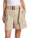 BRUNELLO CUCINELLI Belted Cotton Shorts