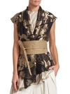 BRUNELLO CUCINELLI Sleeveless Belted Silk Top