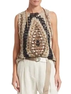 BRUNELLO CUCINELLI Paillette Knit Sleeveless Top