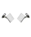 DEAKIN & FRANCIS SILVER ENGRAVED SQUARE CUFFLINKS