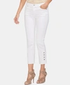 VINCE CAMUTO BUTTON-CUFF CROPPED JEANS