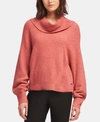 DKNY COWLNECK RIBBED KNIT SWEATER
