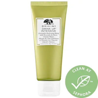 ORIGINS DRINK UP INTENSIVE OVERNIGHT HYDRATING FACE MASK WITH AVOCADO & SWISS GLACIER WATER 2.5 OZ/ 75 ML,P440925