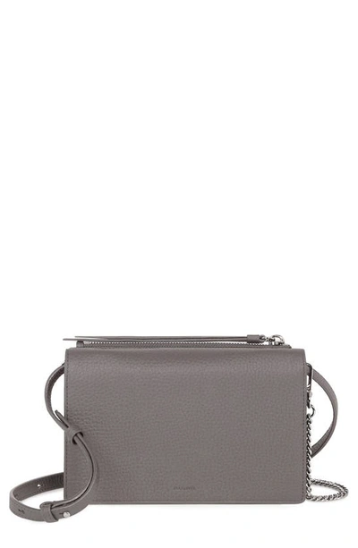 Allsaints Fetch Leather Bag In Storm Grey