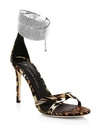 GIUSEPPE ZANOTTI Embellished Strap Criss-Cross Sandals