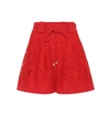 VALENTINO HIGH-RISE SILK AND WOOL SHORTS,P00353265