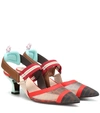 FENDI COLIBRÌ SLINGBACK KITTEN HEEL PUMPS,P00355834