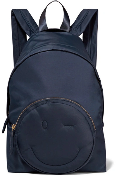 Anya Hindmarch Chubby Wink Shell Backpack In Midnight Blue
