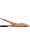 JIMMY CHOO ERIN LEATHER SLINGBACK POINT-TOE FLATS