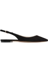 JIMMY CHOO ERIN SUEDE SLINGBACK POINT-TOE FLATS