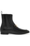 GUCCI Jordaan horsebit-detailed leather ankle boots