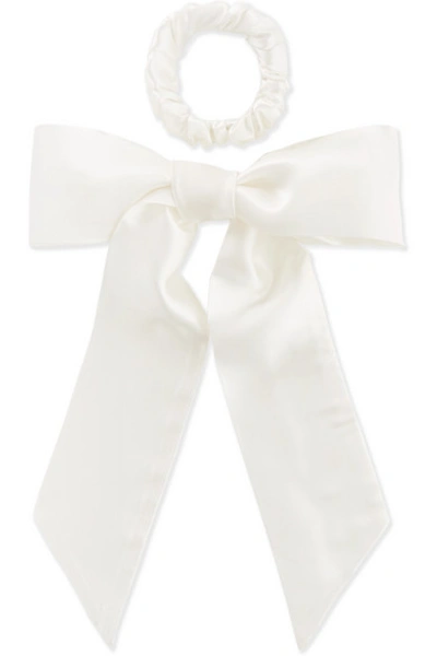 Slip Silk Ribbon & Scrunchie White