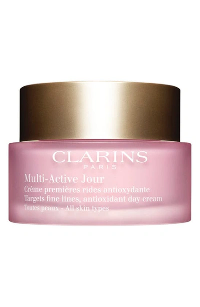 Clarins Multi-active Anti-aging Day Moisturizer For Glowing Skin In Cream