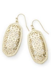 Kendra Scott Elle Filigree Drop Earrings In Gold