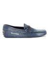 TOD'S DOUBLE T DENIM LOAFERS,10794253