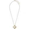 GIVENCHY GIVENCHY GOLD GEOMETRIC G PENDANT NECKLACE