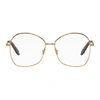 VICTORIA BECKHAM GOLD GROOVED BUTTERFLY GLASSES