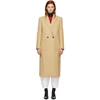 GIVENCHY GIVENCHY BEIGE WOOL MASCULINE LONG COAT