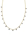 Sethi Couture Black Diamond Drop Necklace In Yellow Gold/ Diamond