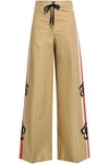 RED VALENTINO WOMAN STRETCH-COTTON WIDE-LEG trousers SAND,GB 1473020371354743