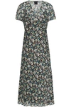 ANNA SUI WRAP-EFFECT PRINTED CREPE DE CHINE MIDI DRESS,3074457345619952013