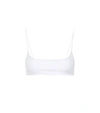 Jade Swim Micro Muse Scoop Bikini Top In White