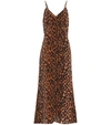 MIU MIU LEOPARD-PRINT SILK DRESS,P00361936