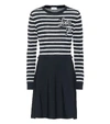 RED VALENTINO LOVE YOU STRIPED KNIT DRESS,P00349832