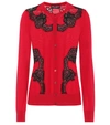 DOLCE & GABBANA LACE-TRIMMED WOOL-BLEND CARDIGAN,P00353444
