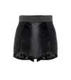 Dolce & Gabbana High-waisted Satin Briefs In Black