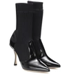 Dolce & Gabbana Lori Knitted Boots And Color Paint Black In Black