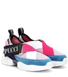 EMILIO PUCCI SUEDE-TRIMMED SNEAKERS,P00365339