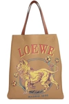 LOEWE BEIGE LEATHER LION BAG,10794485