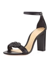 ALEXANDRE BIRMAN CHIARA KNOT LEATHER SANDALS,PROD218040560