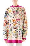 GUCCI FLORAL PRINT SILK TWILL BLOUSE,550600ZAARK