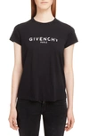 GIVENCHY DISTRESSED LOGO GRAPHIC TEE,BW705Z3Z0Y